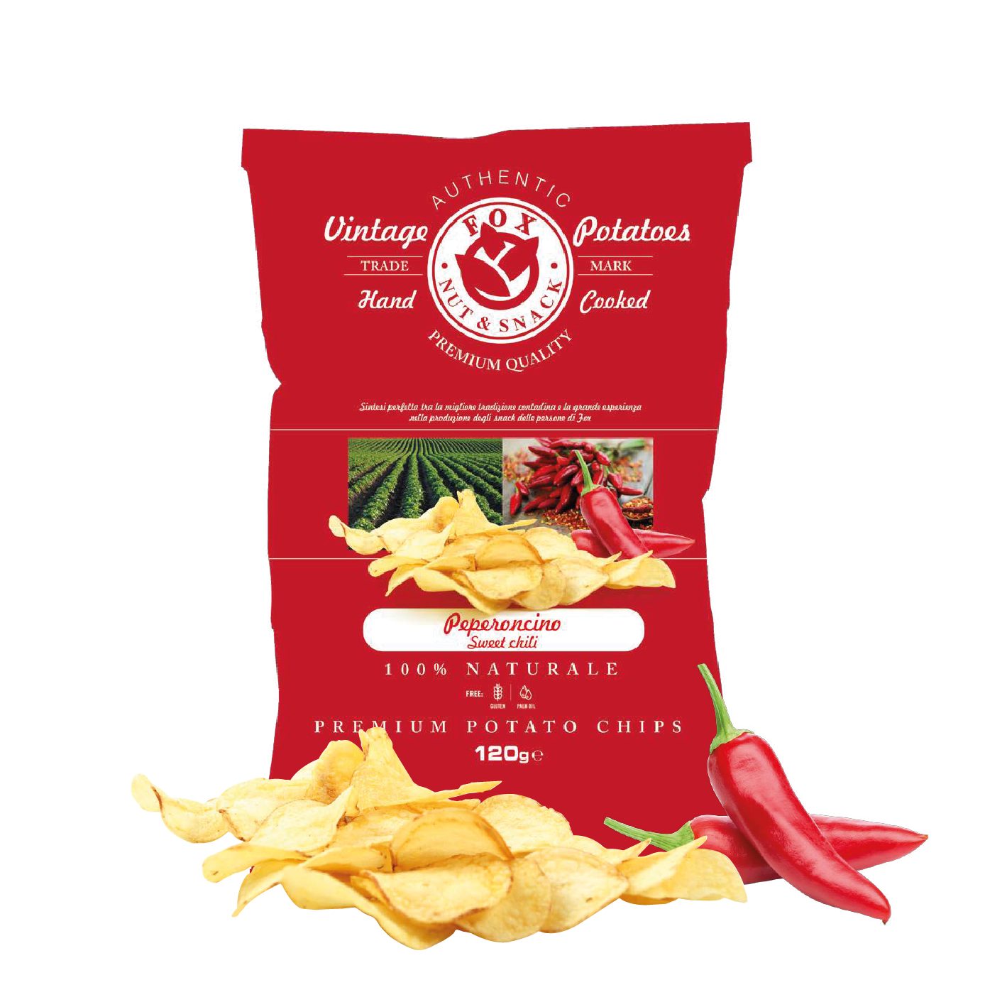 Vintage Kartoffelchips mit Süßem Chili - UBSBOT.eu - Fine things for you