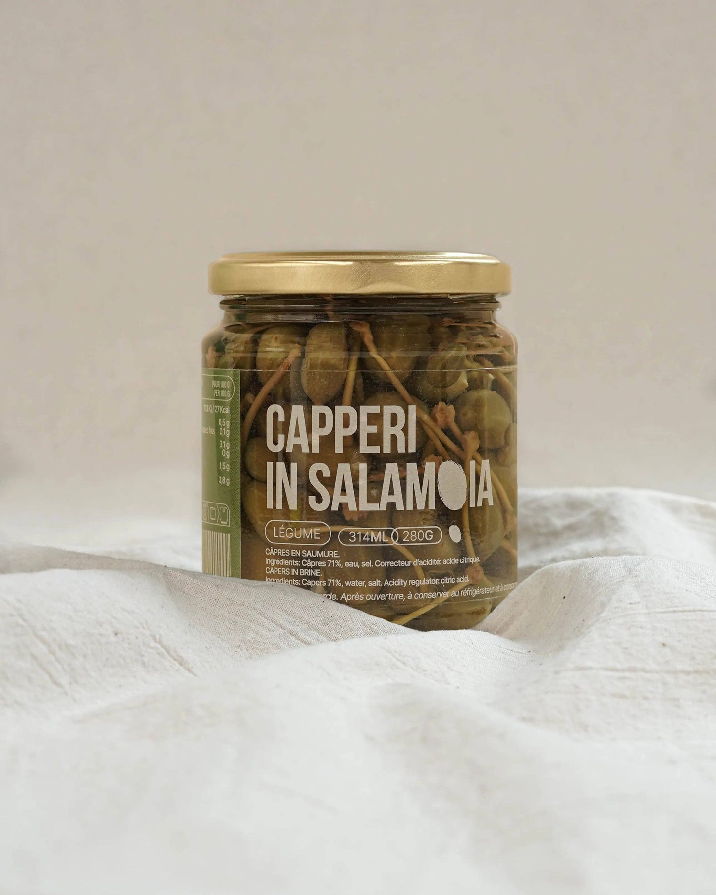 Kapern in Salzlake mit Stiel - Kapern in Salzlake (280g) - UBSBOT.eu - Fine things for you