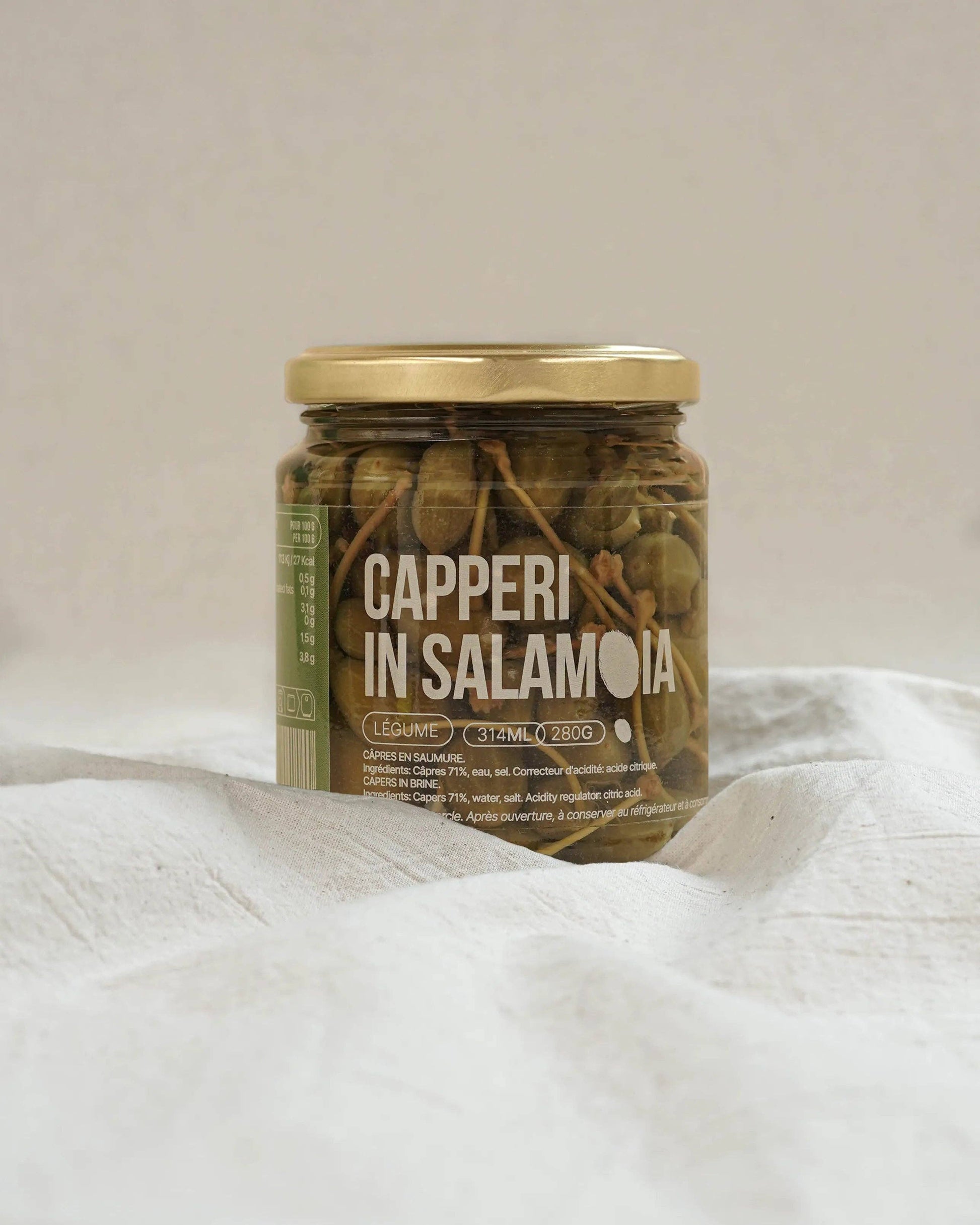 Kapern in Salzlake mit Stiel - Kapern in Salzlake (280g) - UBSBOT.eu - Fine things for you