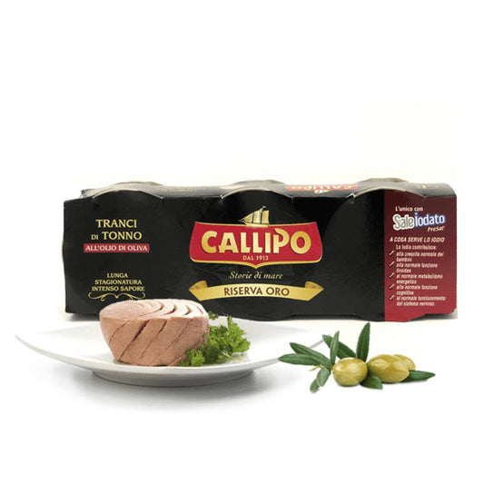 Callipo Riserva Oro - Thunfischscheiben in Olivenöl, 80 g x 3 - UBSBOT.eu - Fine things for you