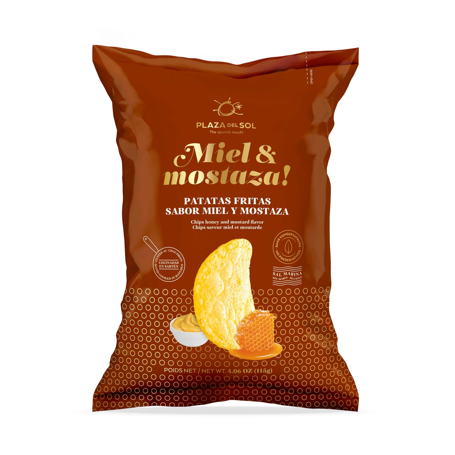Kartoffelchips Miel & Mostaza! (Honig-Senf-Geschmack) 115 g - UBSBOT.eu - Fine things for you