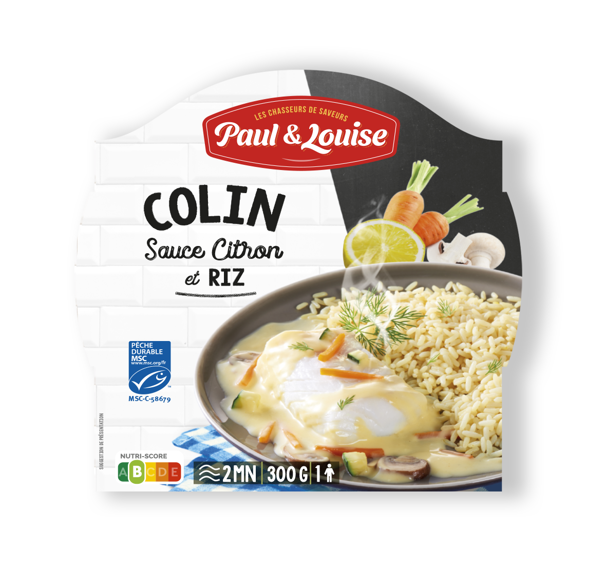 NEU ! Paul & Louise - Kabeljau (Pollock) mit Zitronen-Crèmesauce und Reis – MSC nachhaltige Fischerei - UBSBOT.eu - Fine things for you