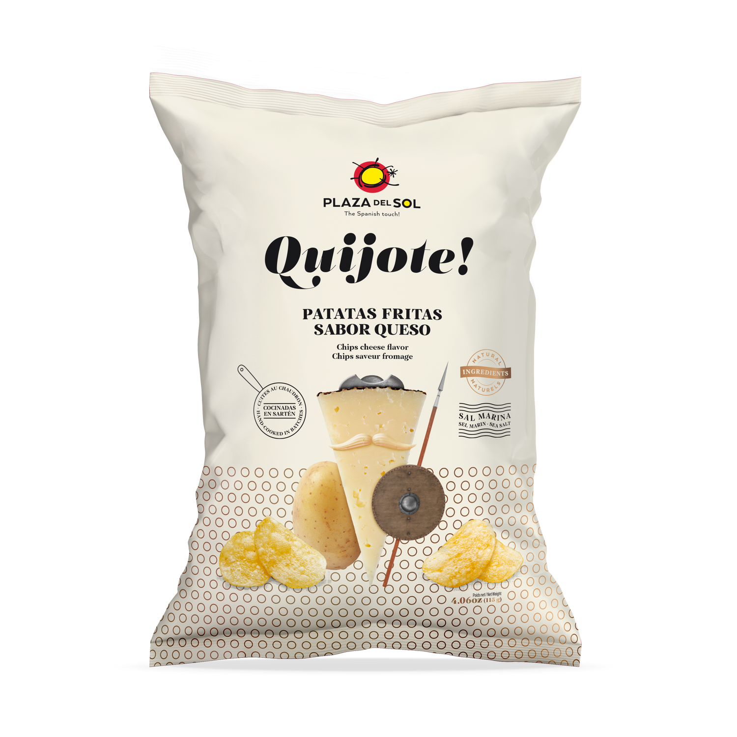 Quijote! Kartoffelchips (Käsegeschmack) 115 g - UBSBOT.eu - Fine things for you