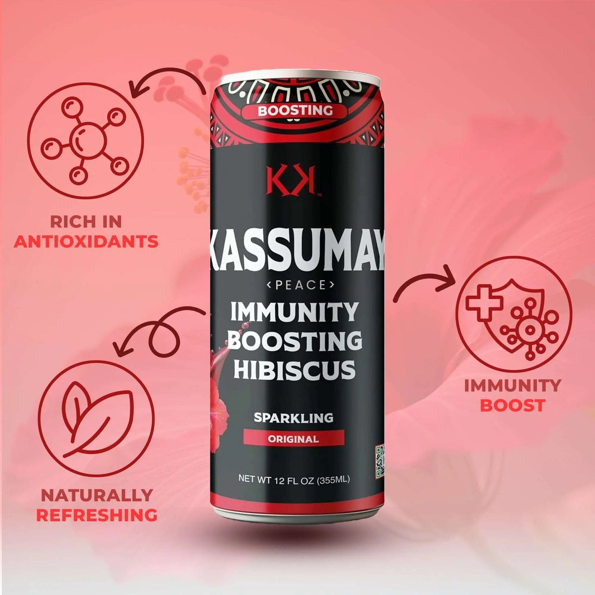 12-Pack Immunity Boosting Natural Healthy Plant-Based Hibiscus Beverages - UBSBOT.eu - Fine things for you