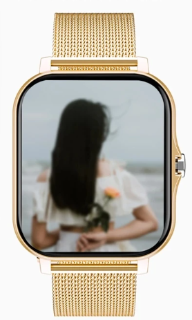Goldene Smartwatch für Damen und Herren: Gelbgold - UBSBOT.eu - Fine things for you