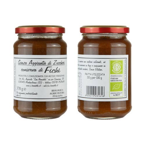 San Benedetto Bio-Feigenmarmelade ohne Zuckerzusatz, 370 g - UBSBOT.eu - Fine things for you