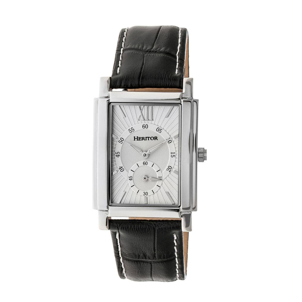 Heritor Automatikuhr Frederick mit Lederband: Schwarz - UBSBOT.eu - Fine things for you