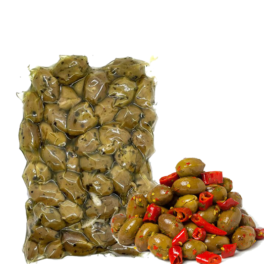 Calabria da Gustare - Zerkleinerte grüne Oliven 500 g im Beutel – Made in Italy - UBSBOT.eu - Fine things for you