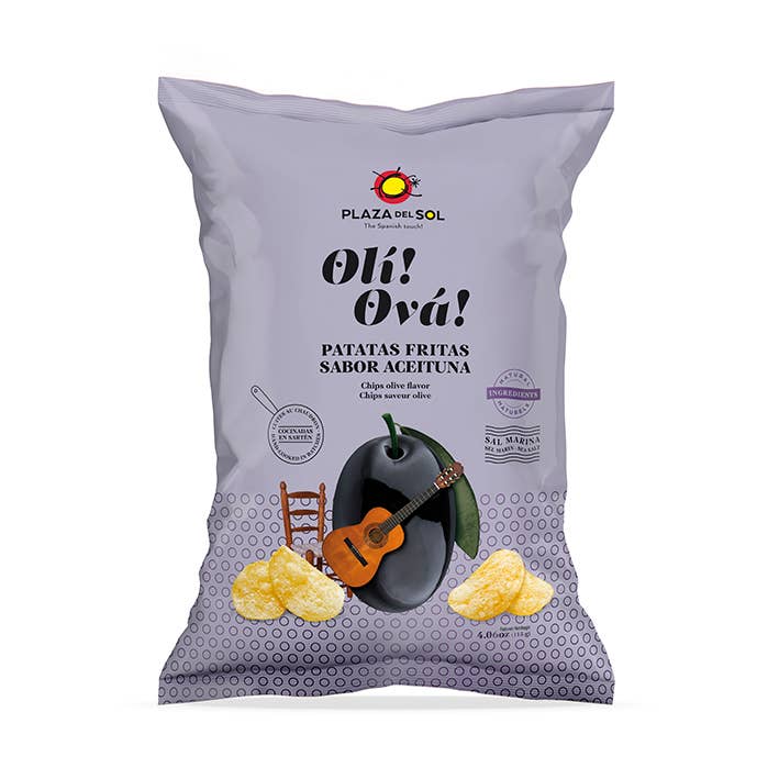 Kartoffelchips Olí! Ová! (Schwarze-Oliven-Geschmack) 115 g - UBSBOT.eu - Fine things for you
