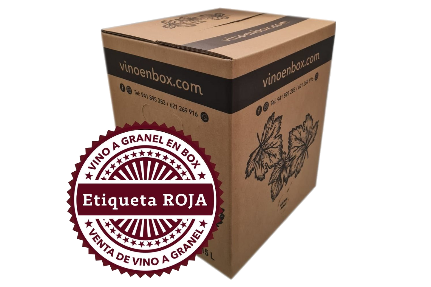 Vinoenbox-com - Rotwein 🔴 Rotes Etikett - 15 Liter - UBSBOT.eu - Fine things for you