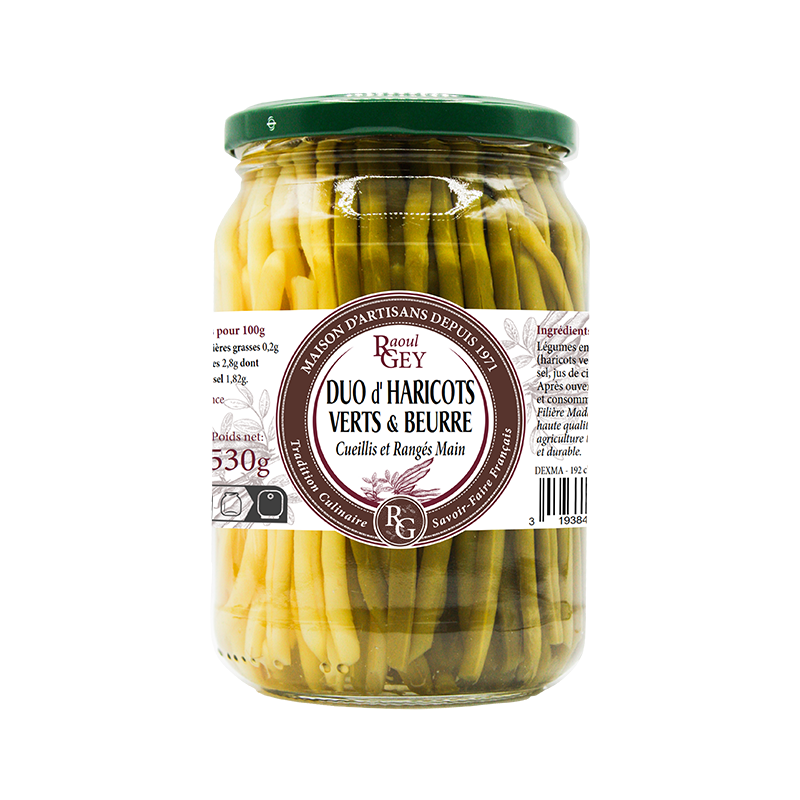 Maison RGEY - Duo aus grünen Bohnen und Butter 72 cl - Raoul Gey - 14844 - UBSBOT.eu - Fine things for you