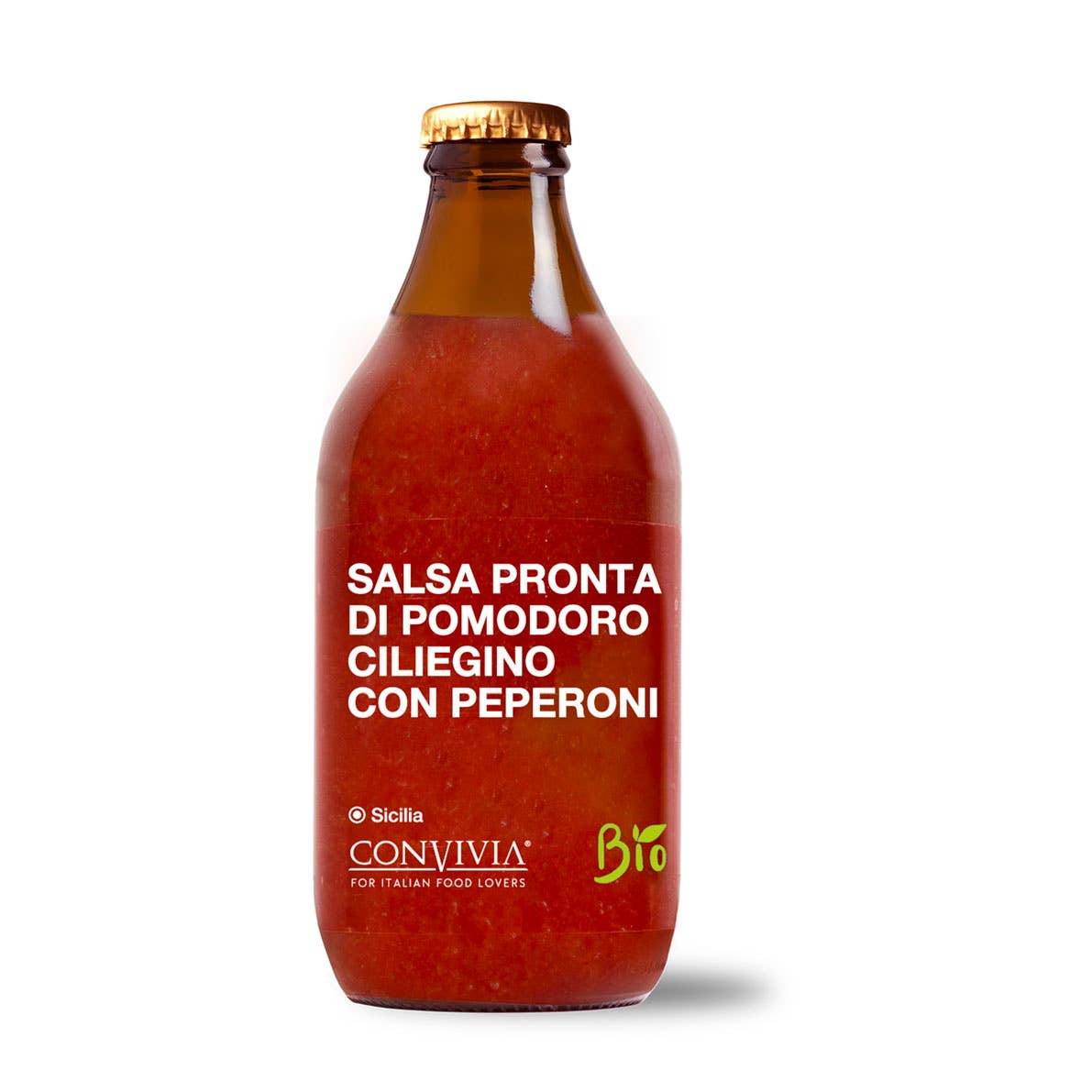 CONVIVIA for italian food lovers - Fertige Kirschtomatensauce mit Bio-Paprika 330 g - UBSBOT.eu - Fine things for you