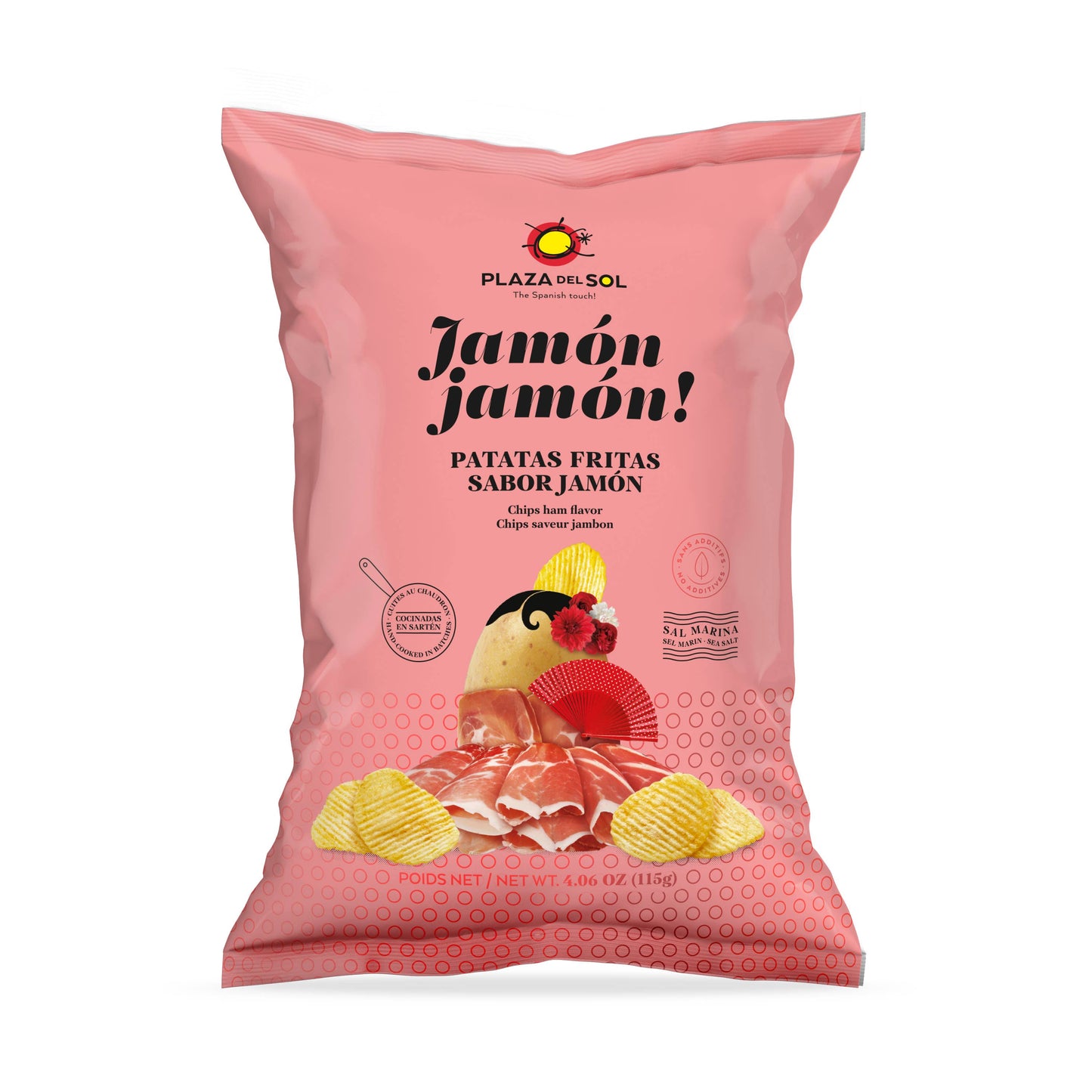 Kartoffelchips Jamón jamón! (Spanischer Schinken-Geschmack) 115 g - UBSBOT.eu - Fine things for you