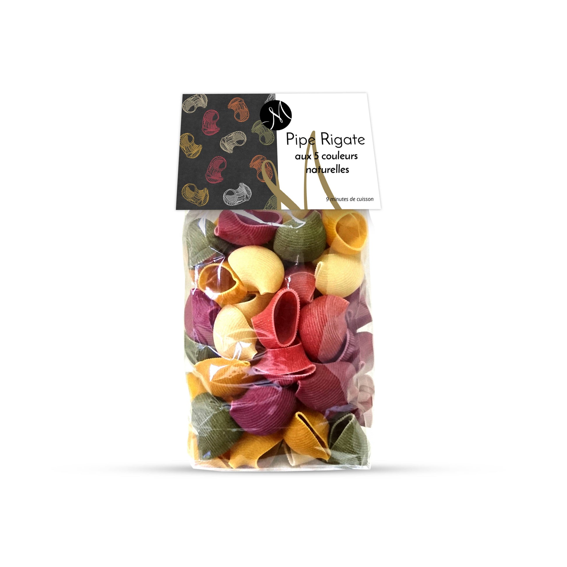 Pipe Rigate Pasta in 5 natürlichen Farben - UBSBOT.eu - Fine things for you